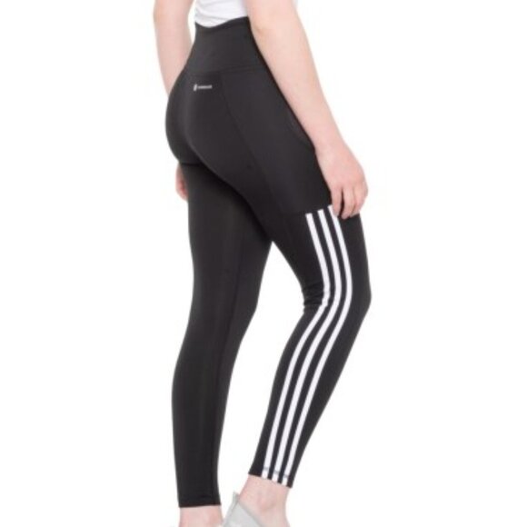 NWT - adidas 3-Stripe Logo PES Black and White Tights for Women - Size XL - Picture 2 of 6